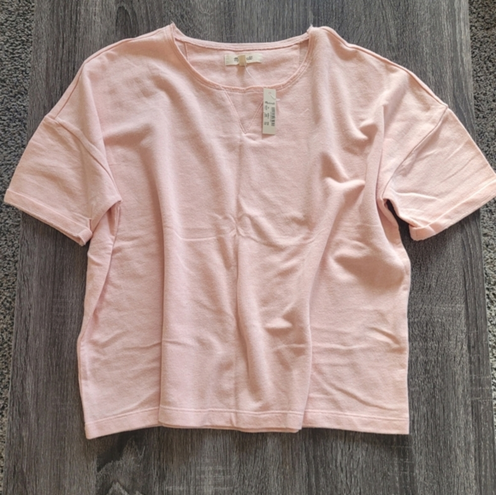 NWT Madewell Marled Pink Oversized Tee